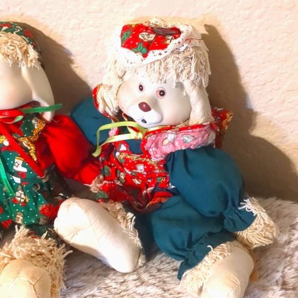 PORCELAIN CHRISTMAS BUNNIES - Picture 2 of 5